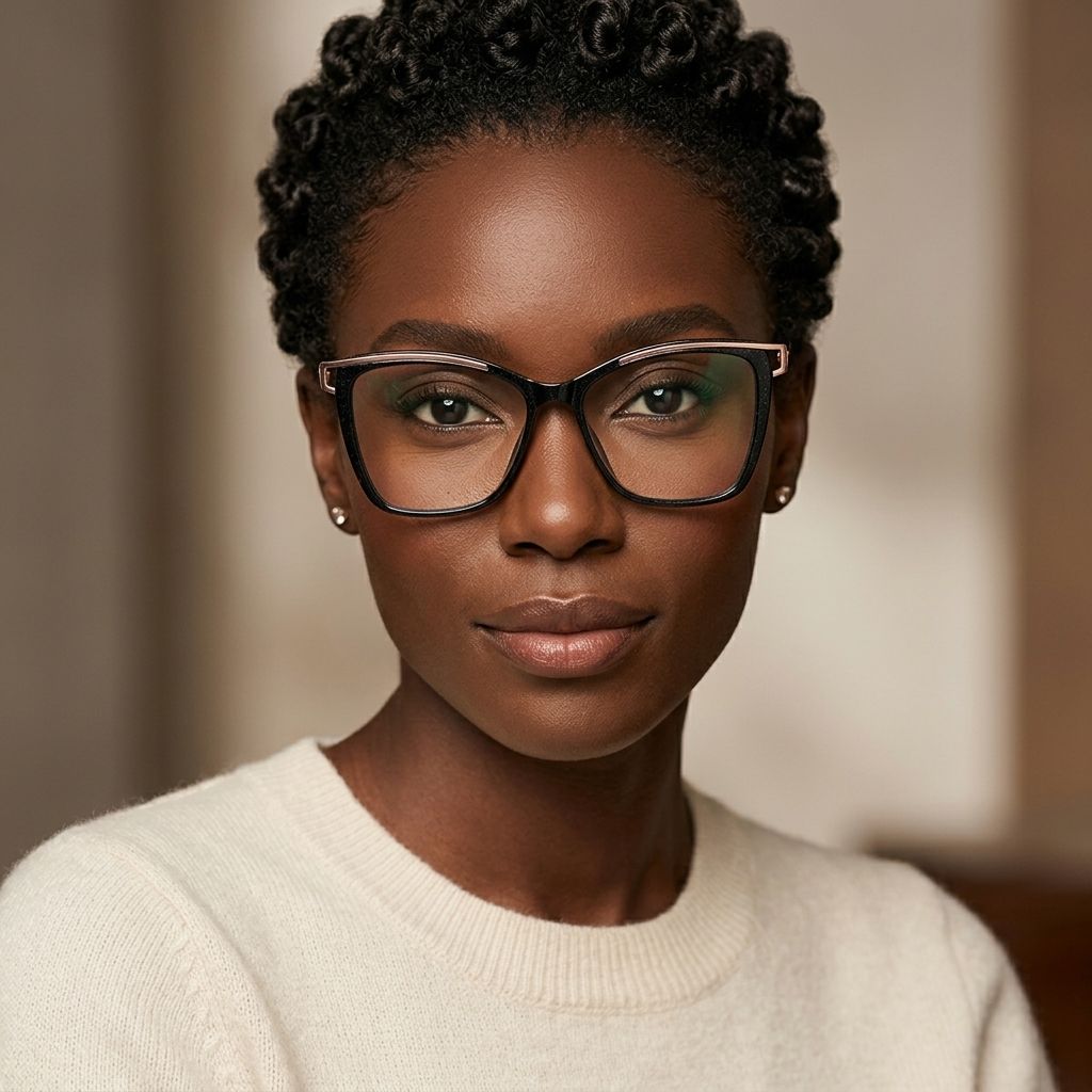 Krystle Noir Carré Lunettes7
