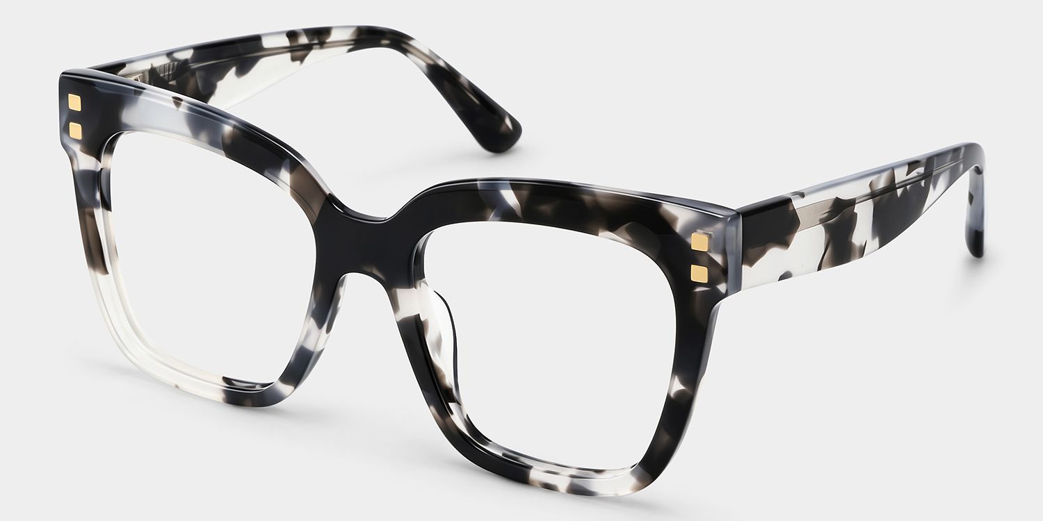 Minguela Carré Gris-Tortue Acétate Lunettes2