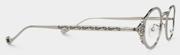 Ovales Métal Argenté Lunettes3