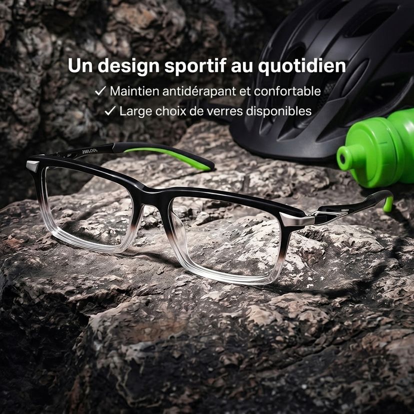 Lunettes rectangulaires noires Orion