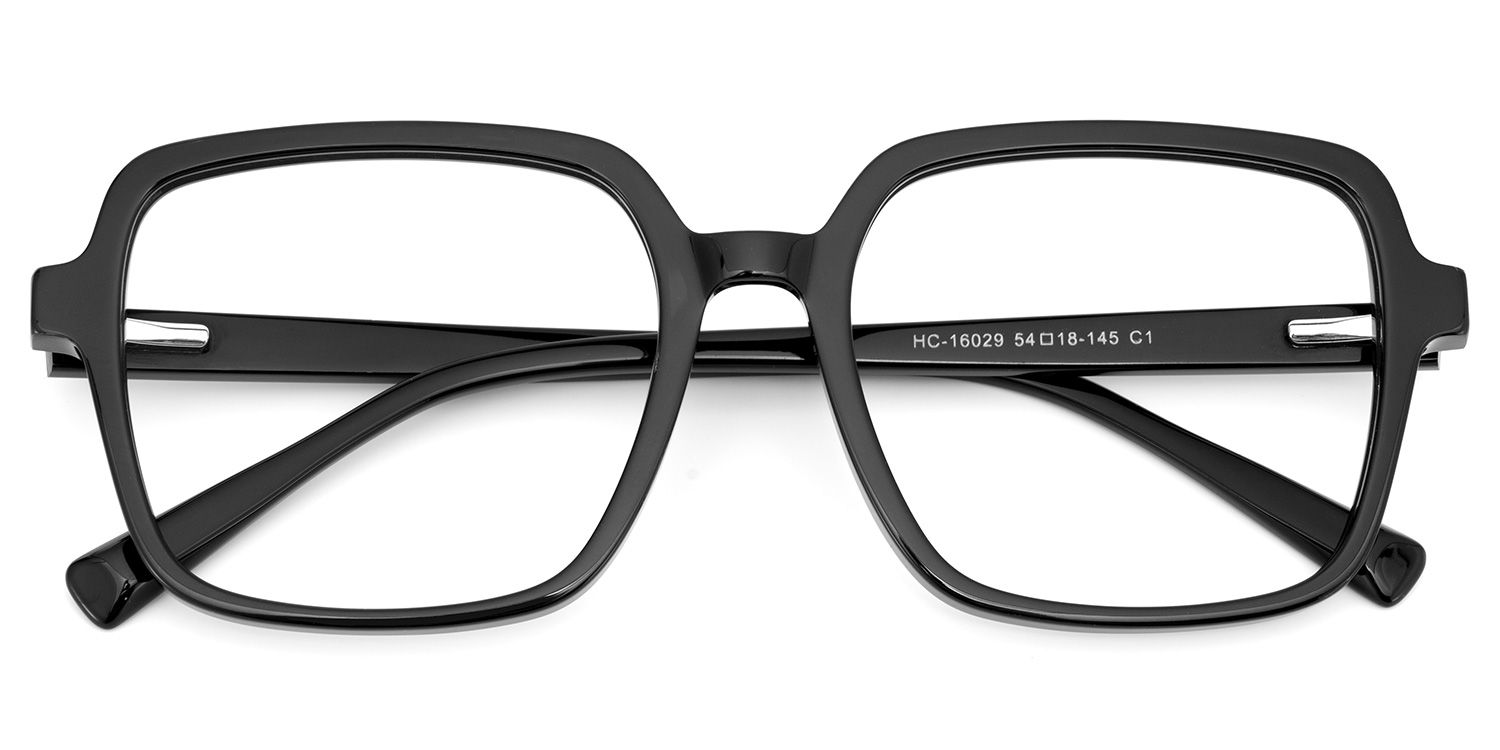 Ember Carré Noir Lunettes1