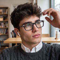 Orion Noir Rectangulaire lunettes5