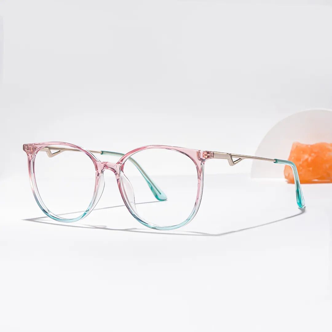 Lunettes rondes rose et vert Babbage0