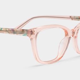 Rectangulaires Acétate Rose Lunettes5