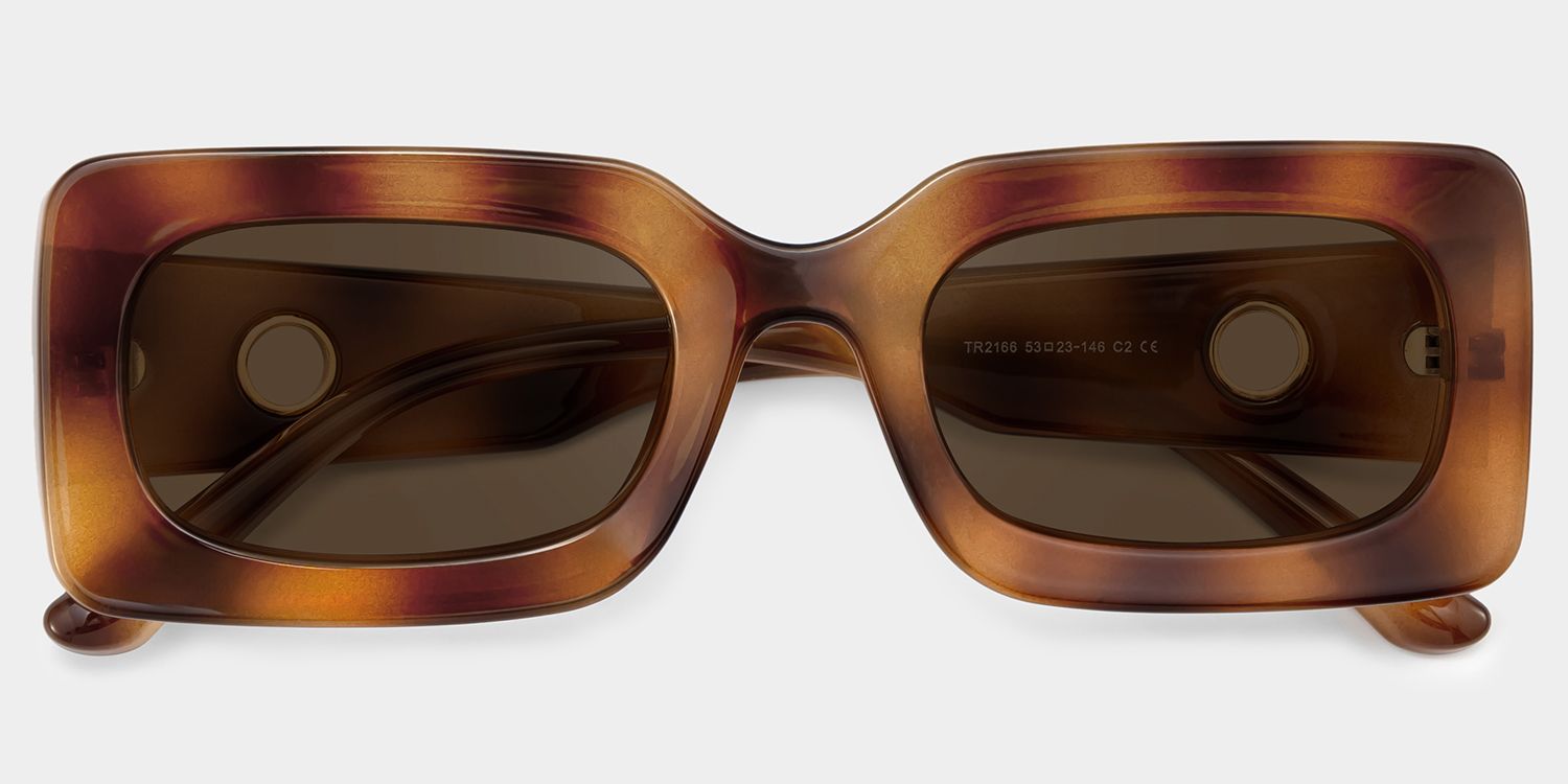 Ruby Rectangle Tortue Lunettes de soleil à Monture en Ligne | ZEELOOL FR1