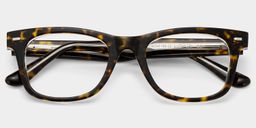 Lunettes rectangulaires écaille de tortue1
