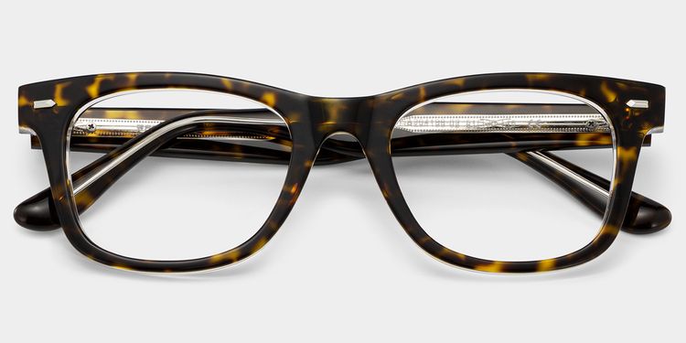 Lunettes rectangulaires écaille de tortue
