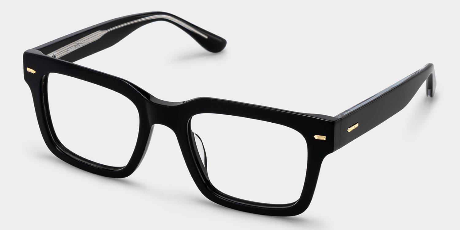 Benjamin Lunettes rectangulaires noires2