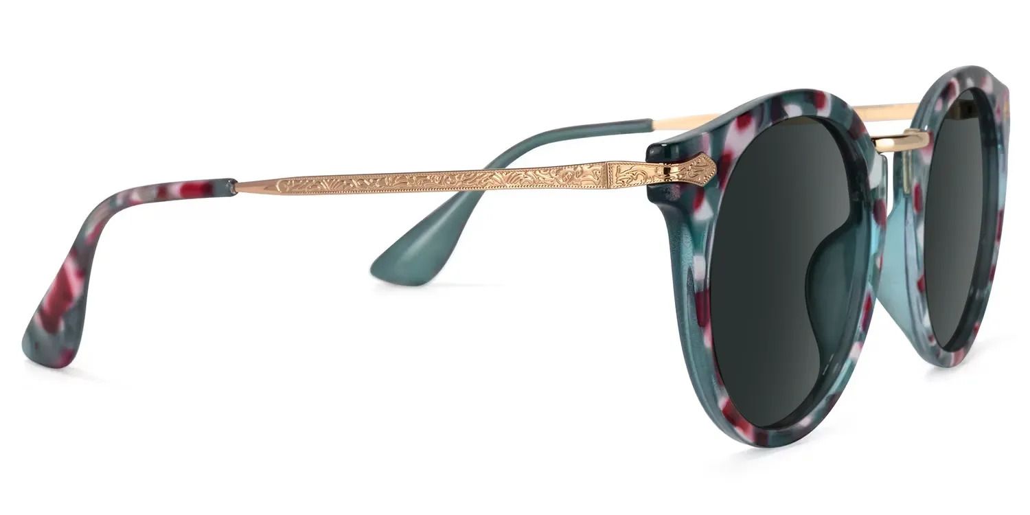 Quentina Bleue Ronde Lunettes2