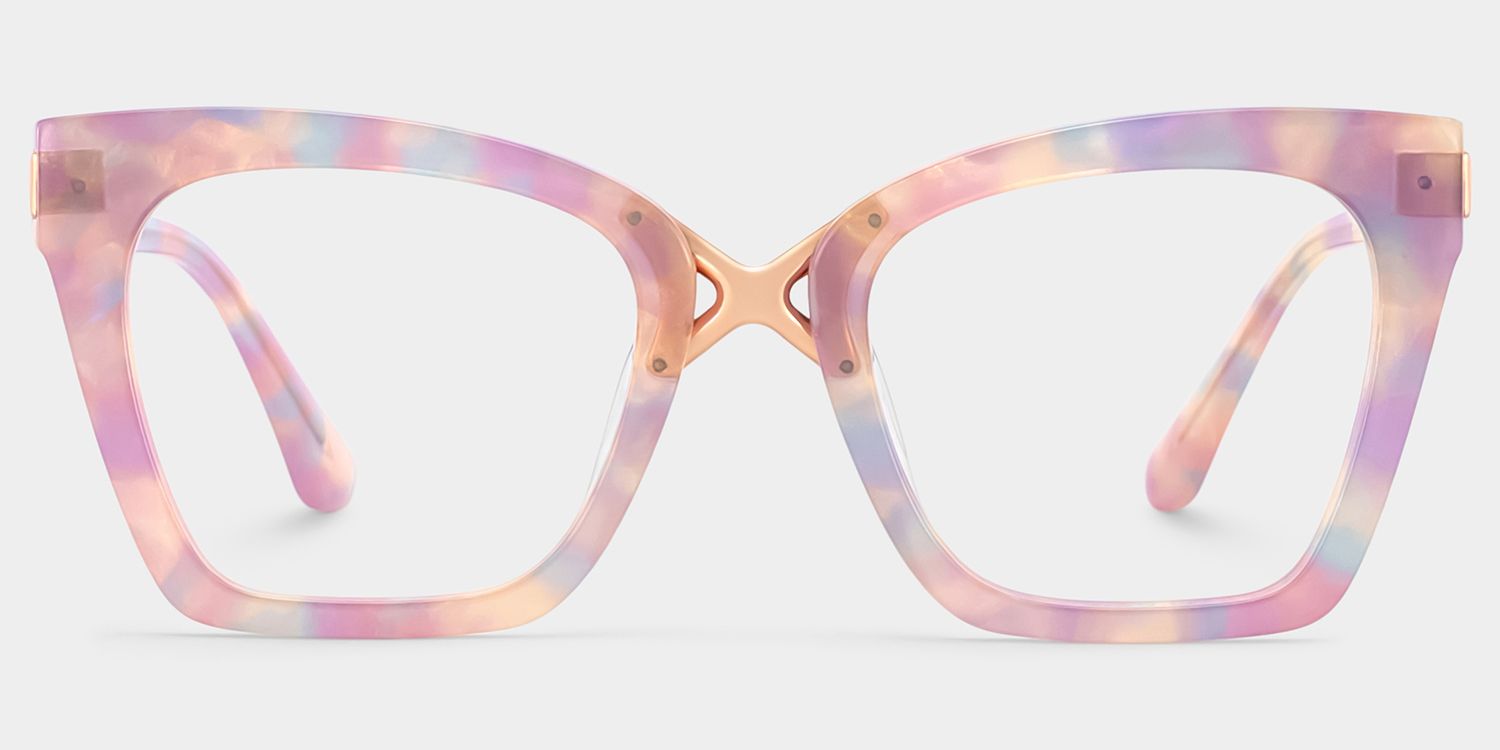Darlyn Lunettes œil de chat roses mélangées1