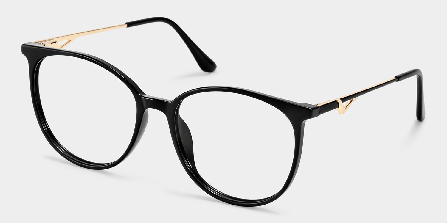 Lunettes Chanty Round Noires | Zeelool3