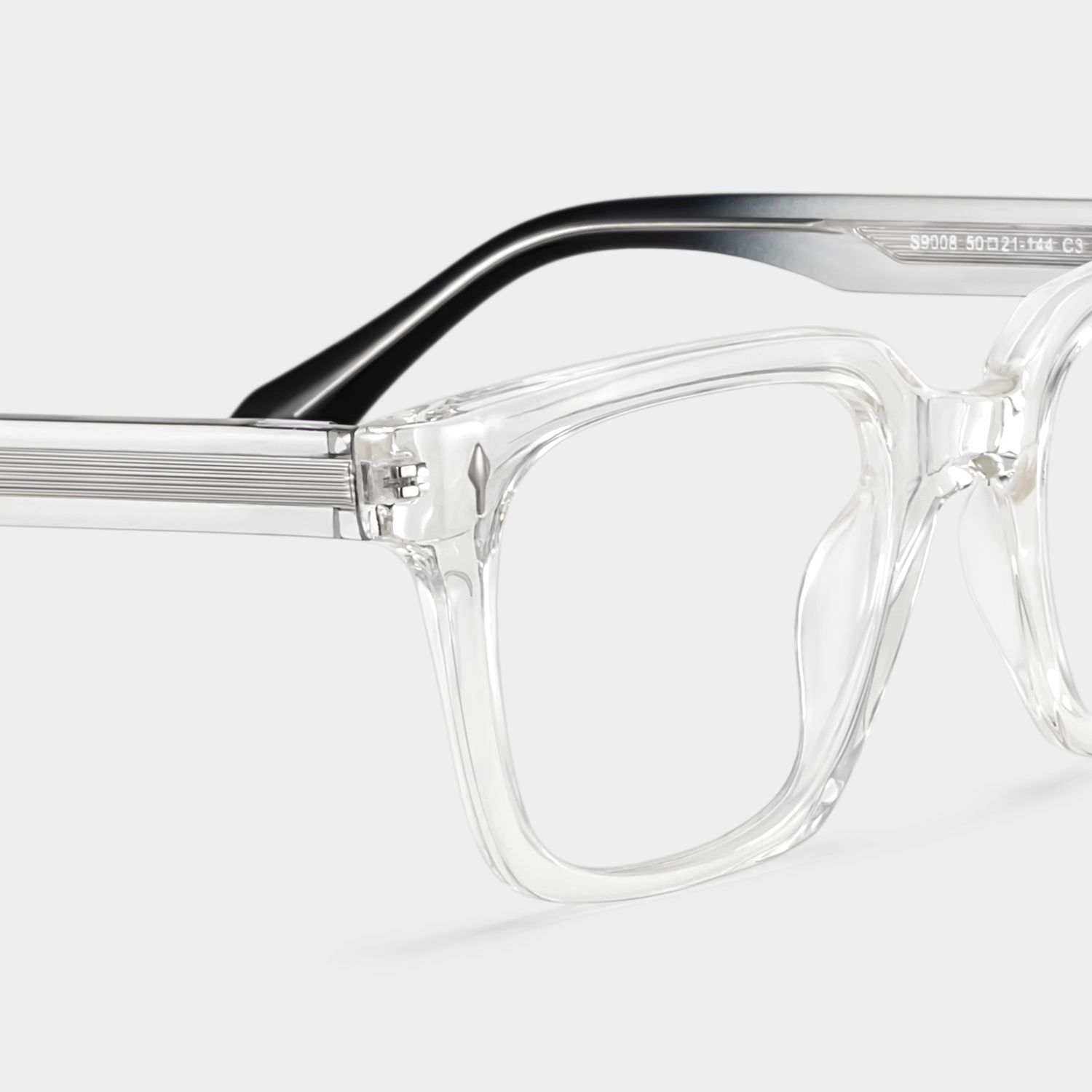 Lunettes rectangulaires transparentes Nick4