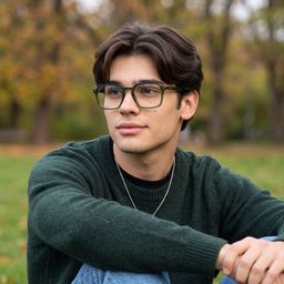 Brendan Vert Géométrique lunettes5