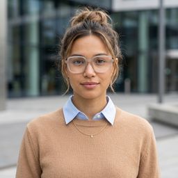 Lunettes carrées en acétate kaki6