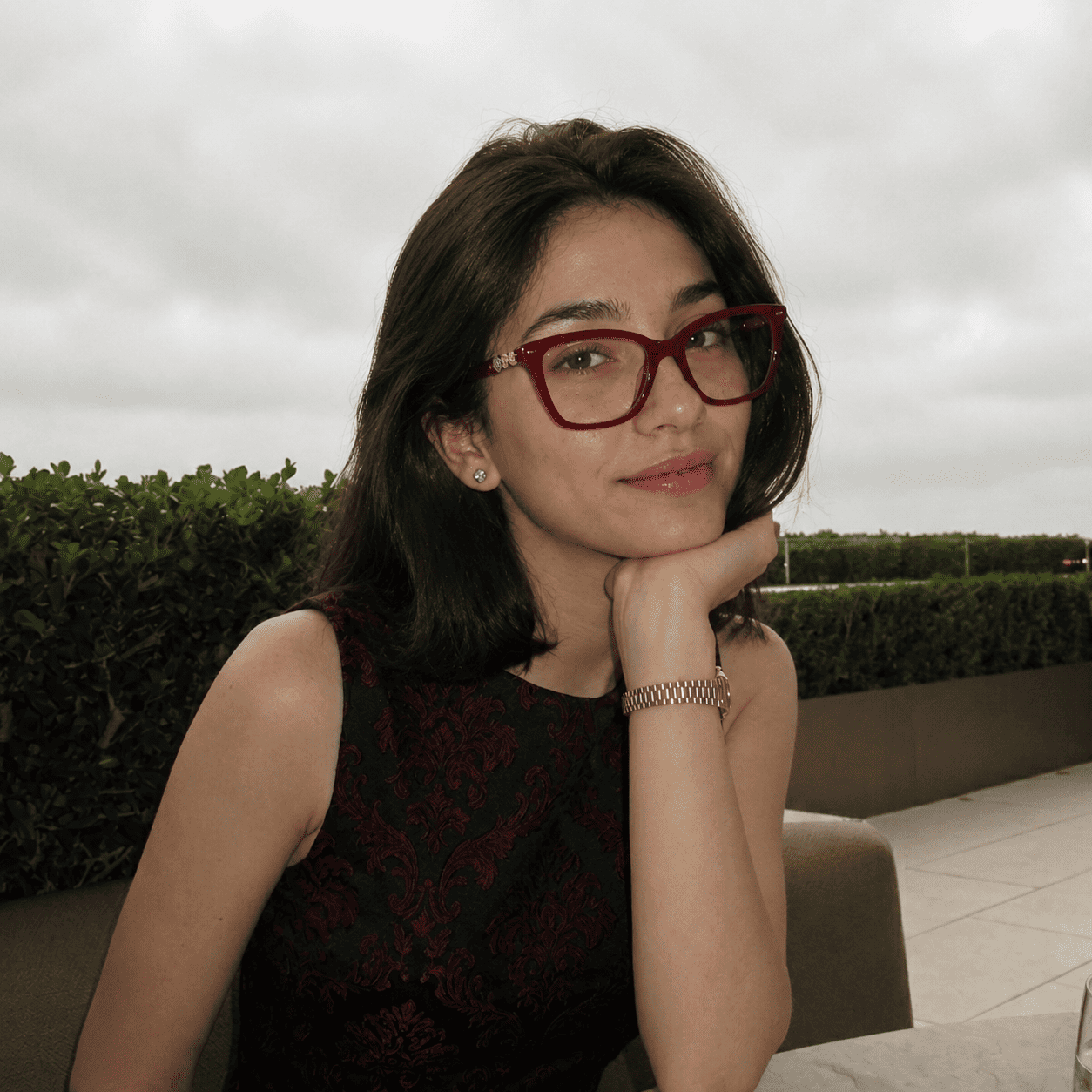Theo Rectangulaire Rouge Lunettes6