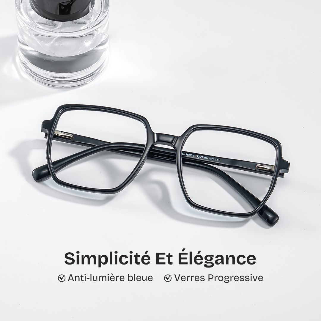 Phillis Noir Carré Lunettes1