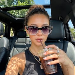 Nia Noir Cristal Carré lunettes de soleil5