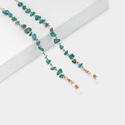 Chaînes de lunettes élégantes en pierre bleu paon0
