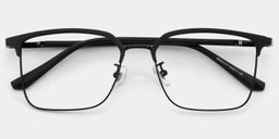 Tait Noir Rectangulaire lunettes1