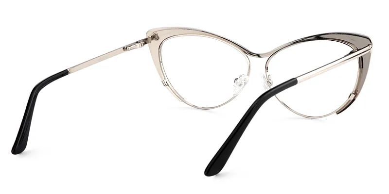 Ellen Cat Eye Métal Argenté Lunettes5