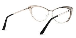 Cat Eye Métal Argenté Lunettes5