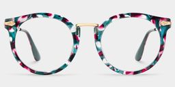 Quentina Bleu Ronde lunettes2