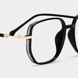 Joana Noir Géométrique lunettes5