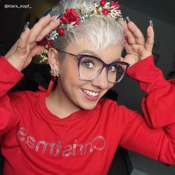 Krystle Bleu-violet Carré lunettes7