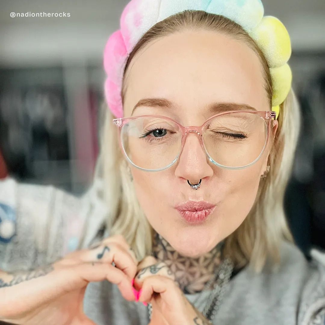 Lunettes rondes rose et vert Babbage6