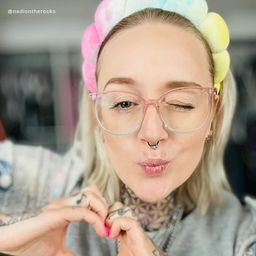 Lunettes rondes rose et vert Babbage6