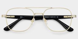 Lunettes aviateur dorées1