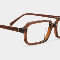 Danielle Marron Rectangulaire lunettes5