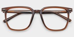 Eliza Marron Foncé Carré lunettes1