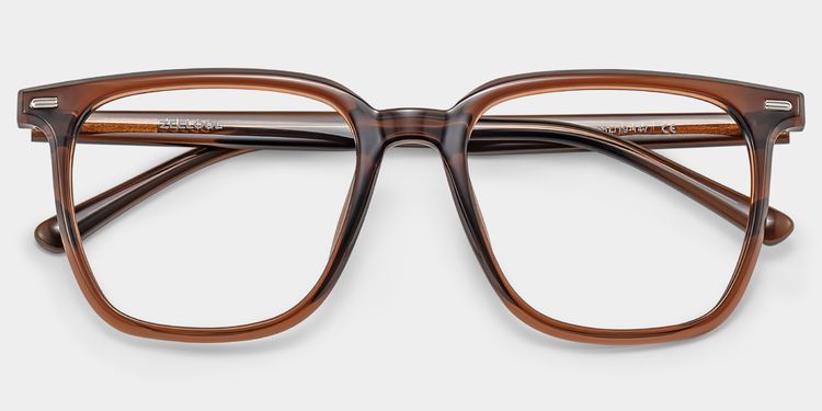 Lunettes carrées marron foncé TR90