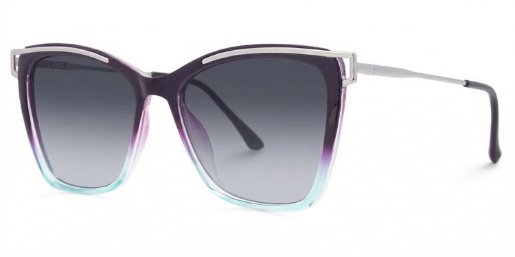 Lunettes Krystle carrées bleu-violet