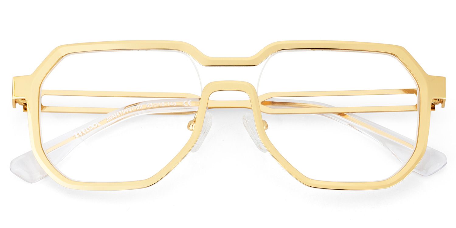 Hype Géométrique Or Lunettes2