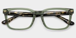 Lunettes rectangulaires vertes1
