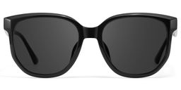 Lunettes de soleil géométriques noires TR900