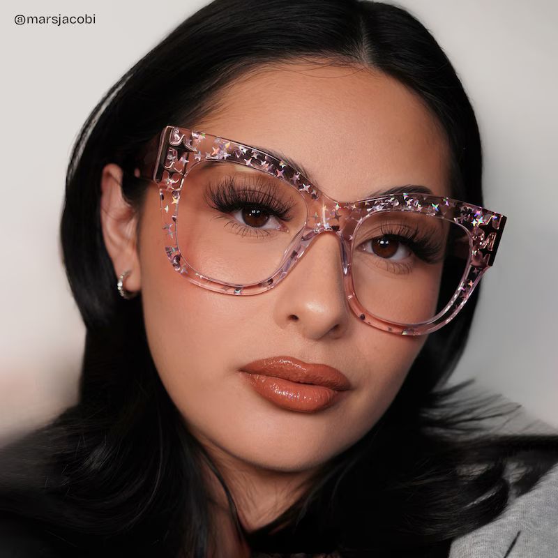 Minfia Carré Rose Lunettes7