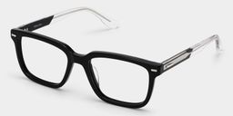Lunettes rectangulaires noires2
