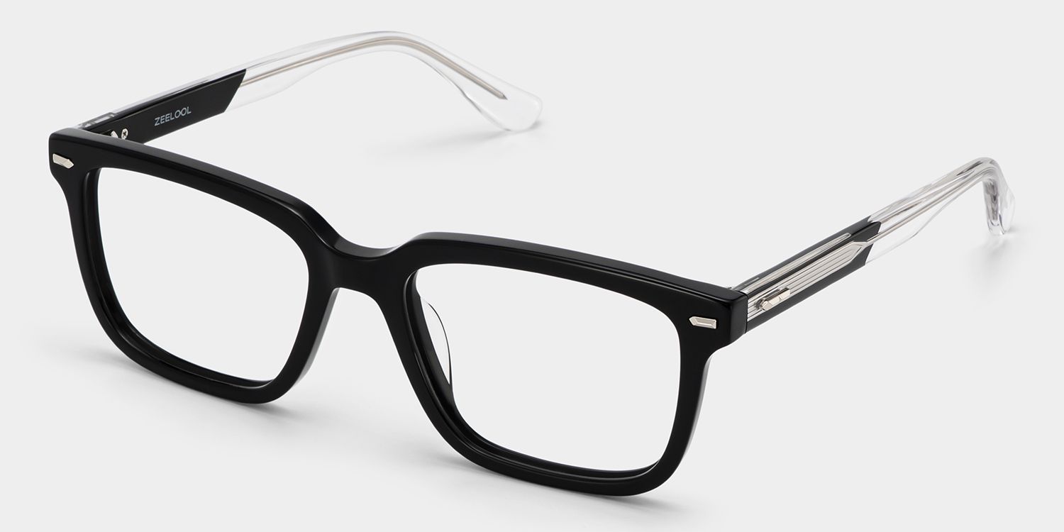 George Lunettes rectangulaires noires3