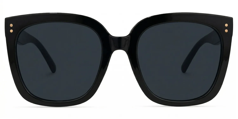 Ebony Noir Carré lunettes de soleil