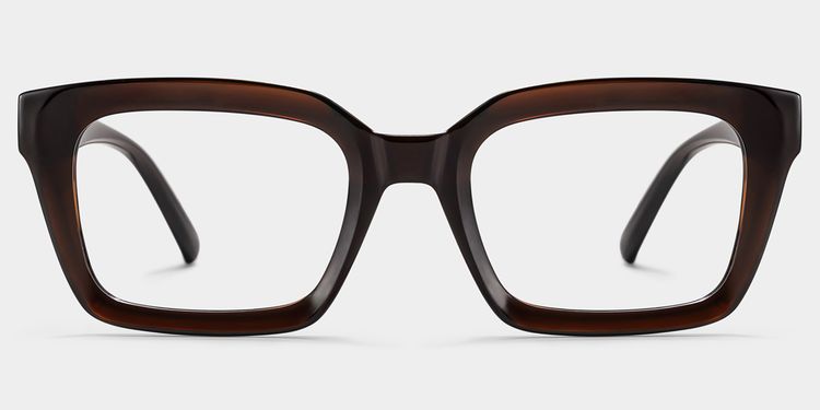 Lunettes rectangulaires marron foncé TR90