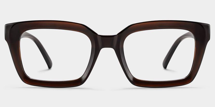 Lunettes rectangulaires marron foncé TR90