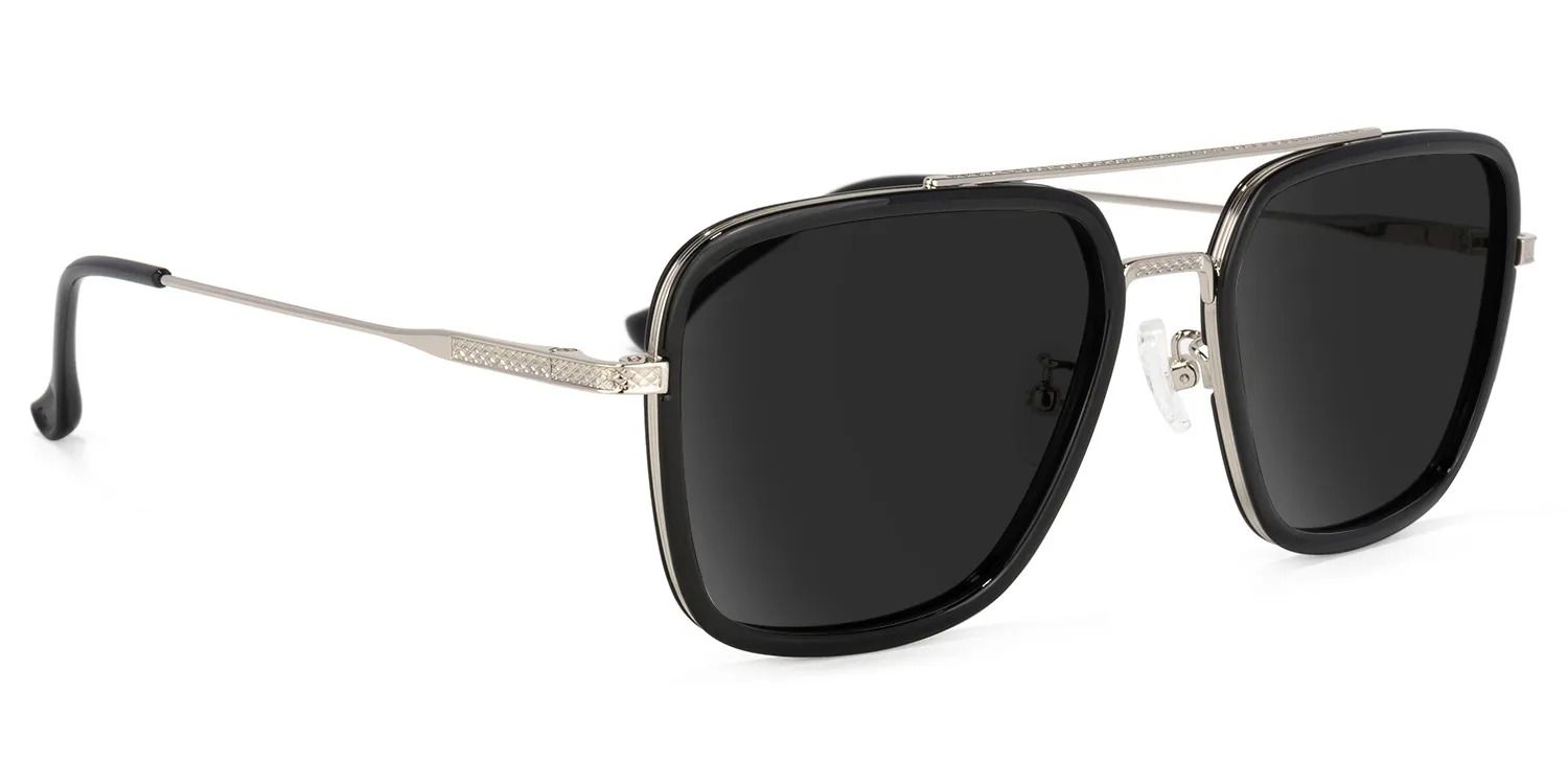 Lunettes Nayeli Aviator Noir-Argent | Lunettes Zeelool2