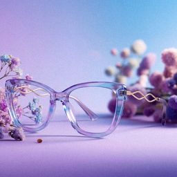 Papillon Acétate Violet Lunettes0