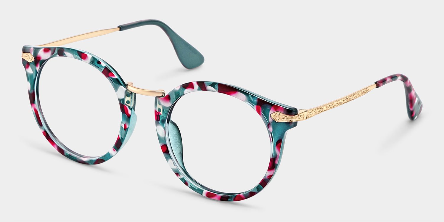 Quentina Bleue Ronde Lunettes4