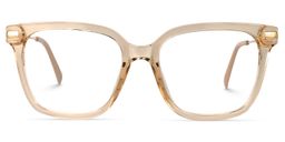 Jacqui Beige Rectangulaire lunettes0