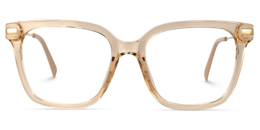 Jacqui Carré Beige Lunettes