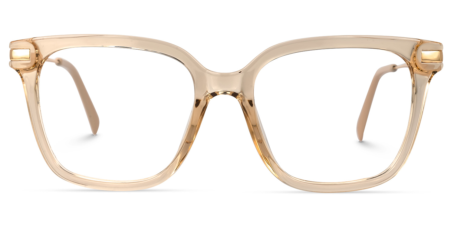 Jacqui Carré Beige Lunettes